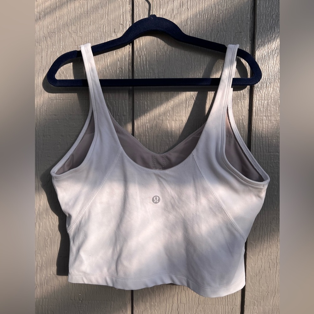 Lulu lemon white alight tank top size 8 - Picture 2 of 4